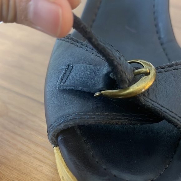 Madewell Sandals Wooden Platform Block Heel - Picture 8 of 9